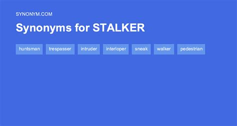 synonyms for stalker|STALKER .